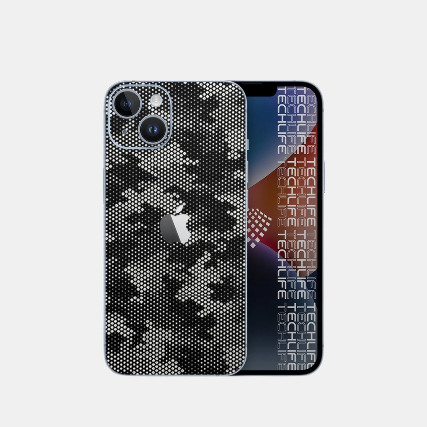 Skin Silver Camuflado Pixel iPhone 13