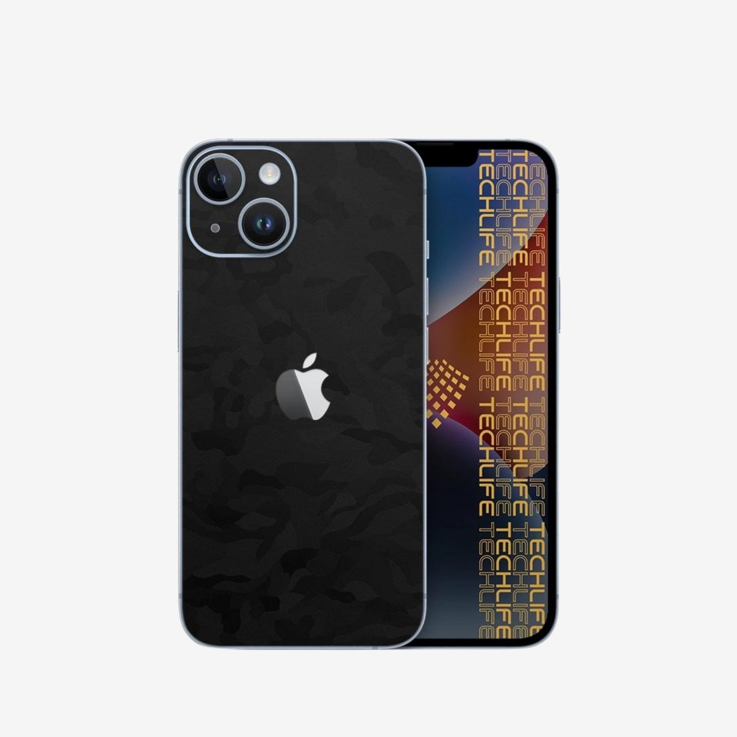 Skin Premium Camuflaje Espectro Negro iPhone 15