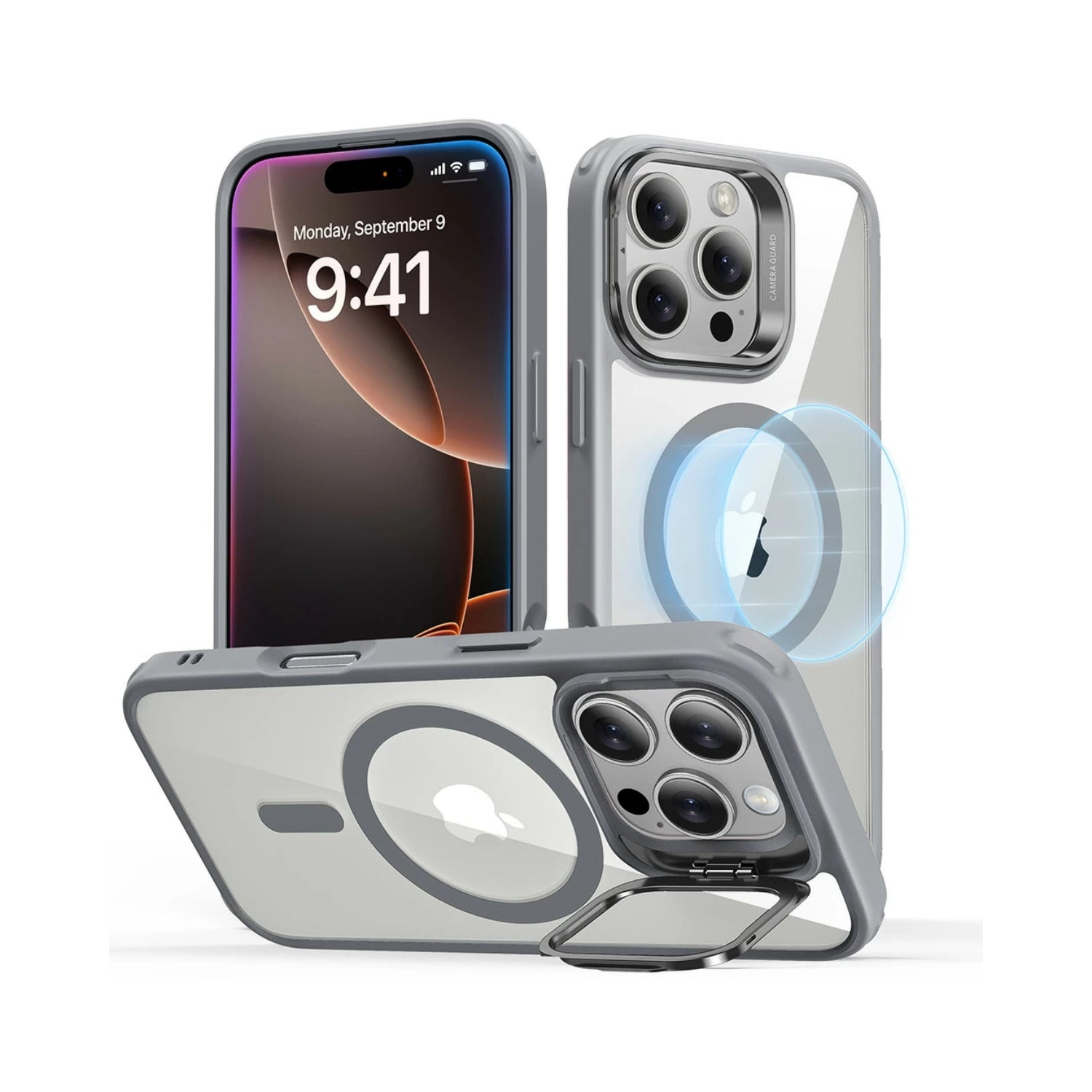 Case Classic Hybrid Case + Stash Stand (HaloLock) - iPhone 16 Pro Max