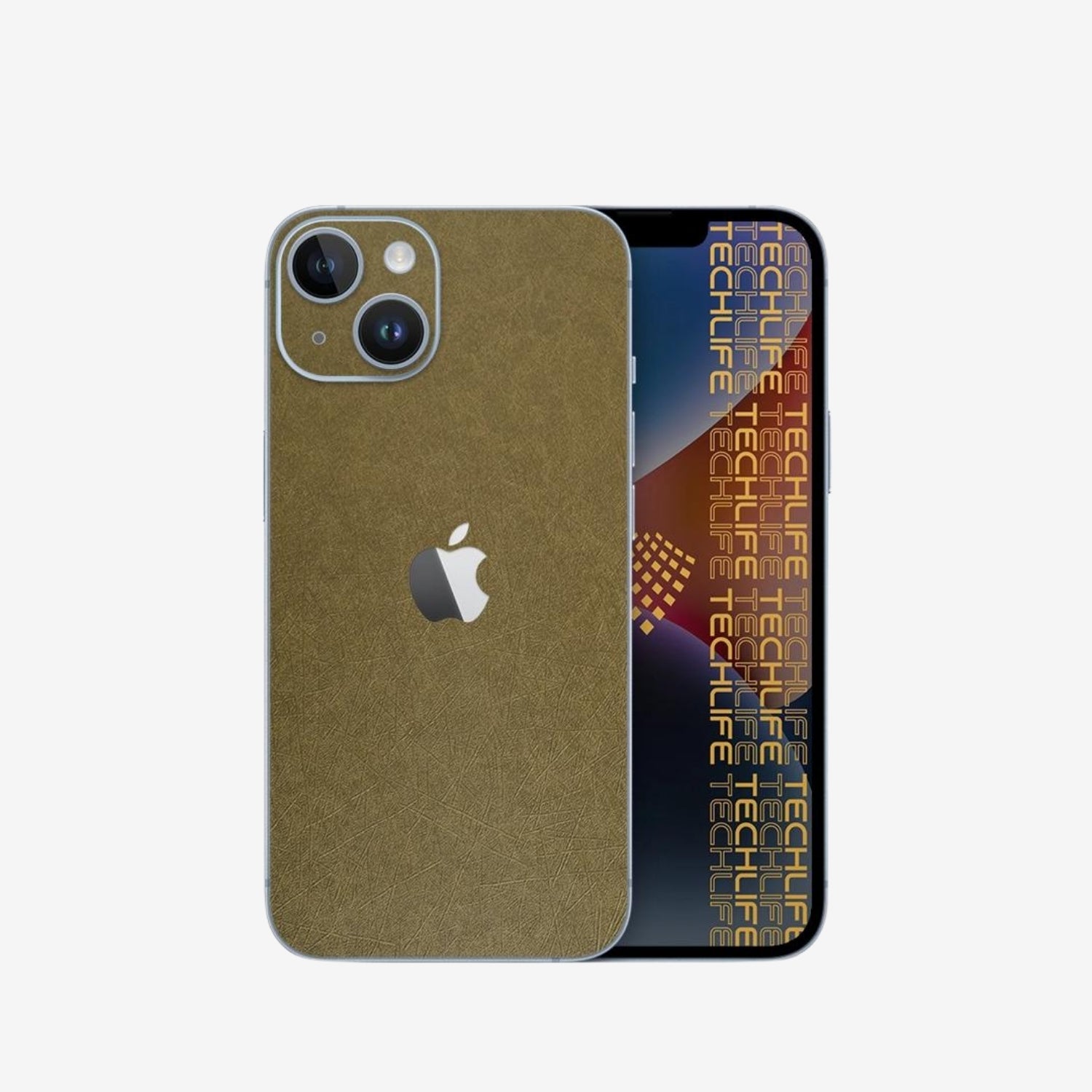 Skin Premium Fibra Mostaza Antiguo iPhone 15