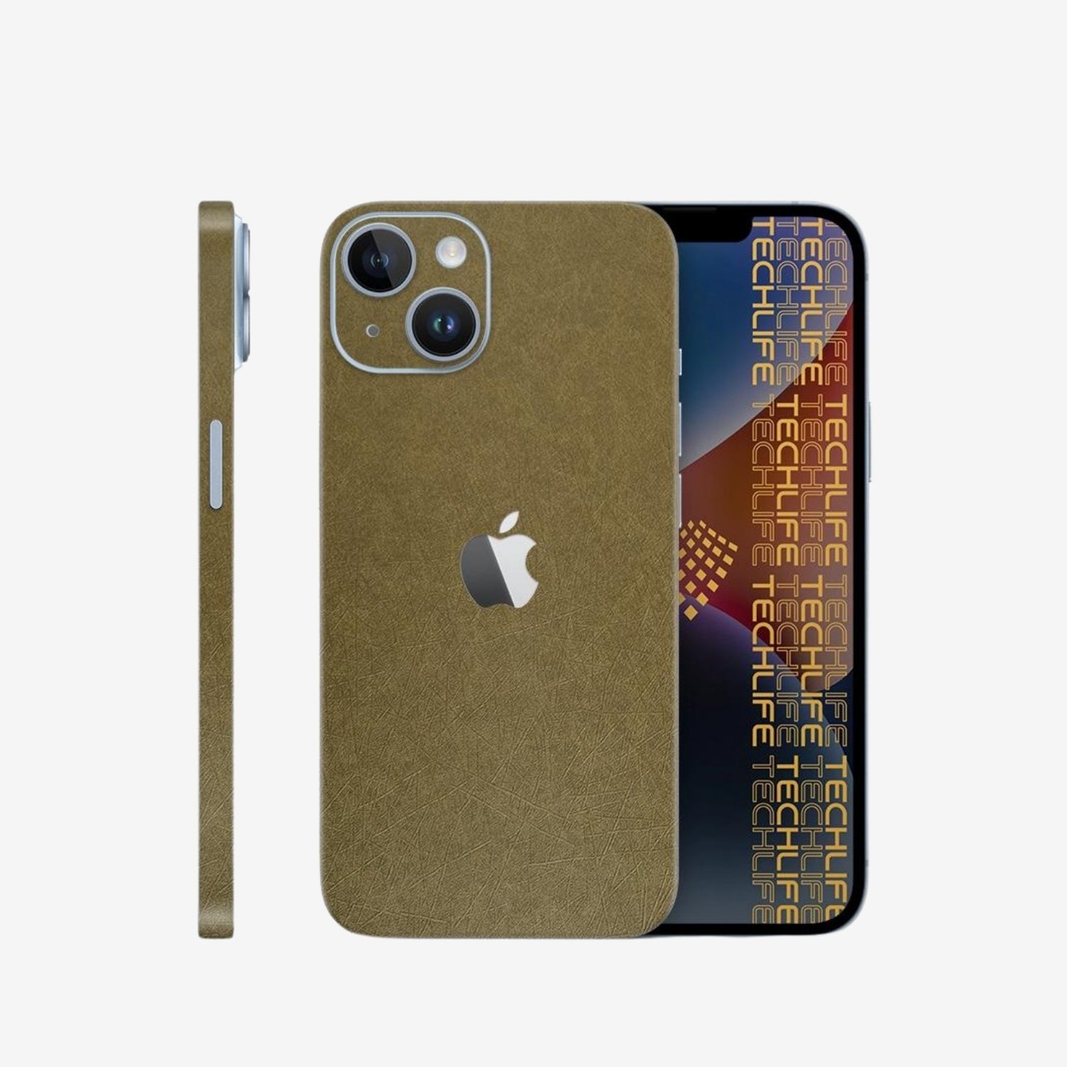 Skin Premium Fibra Mostaza Antiguo iPhone 15