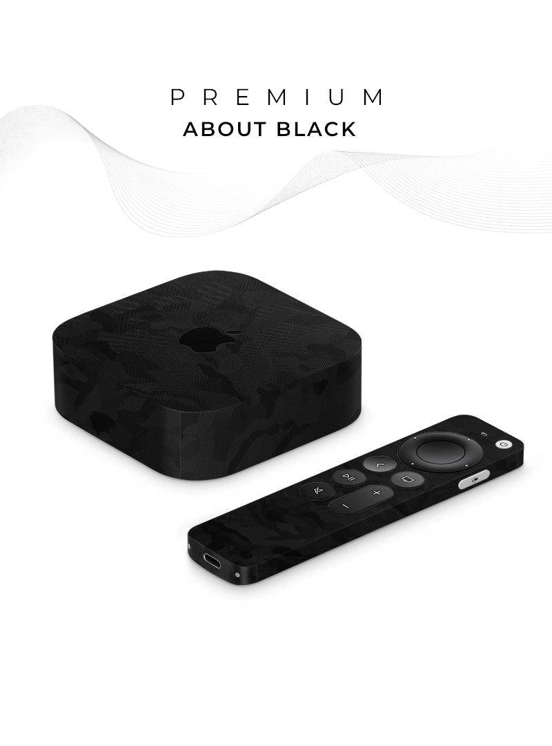 Skin Premium Camuflaje Espectro Negro Apple TV 4K - 3G + Control