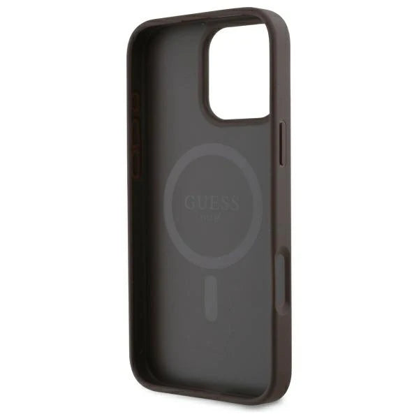 Case Guess Classic Logo iPhone 16 Pro Max| 4G Colección Brown