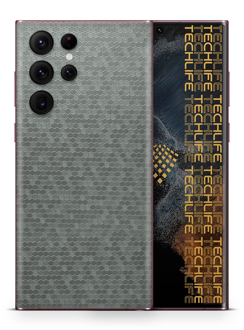 Skin Premium Panal de Abeja Titanium 3D Samsung Galaxy S22 Ultra