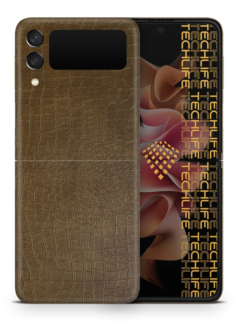 Skin Premium Cuero Reptil Exótico Samsung Galaxy Z Flip 3