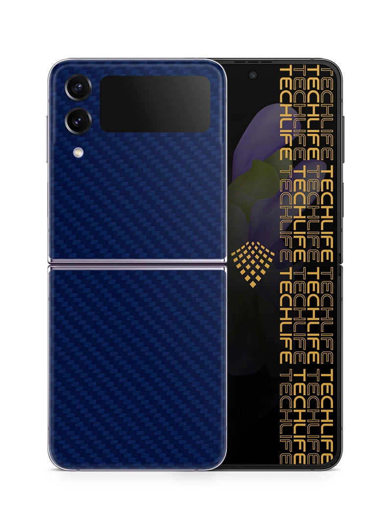 Skin Premium Carbono Azul Samsung Galaxy Z Flip 4