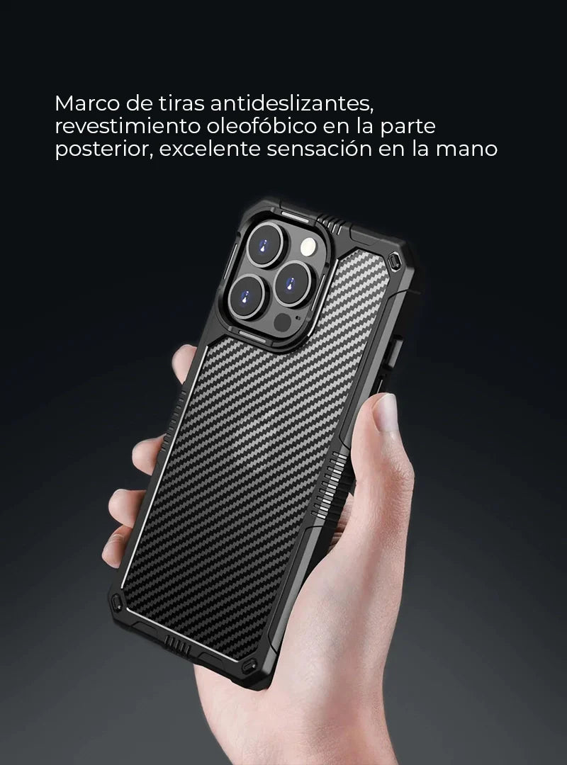 Case Antishock Carbono Transparente iPhone 13 Pro Max