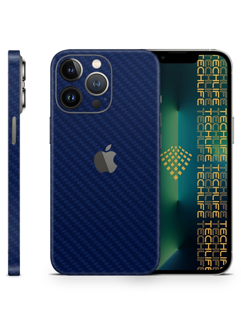 Skin Premium Carbono Azul iPhone 13 Pro