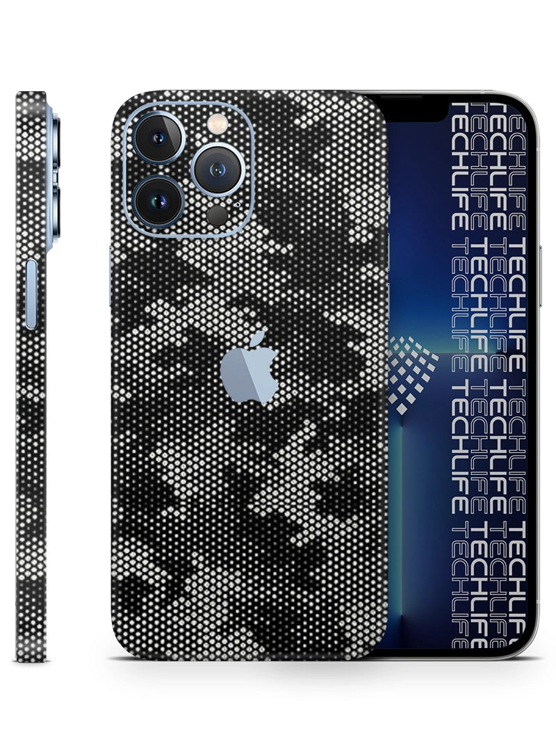 Skin Silver Camuflado Pixel iPhone 13 Pro Max