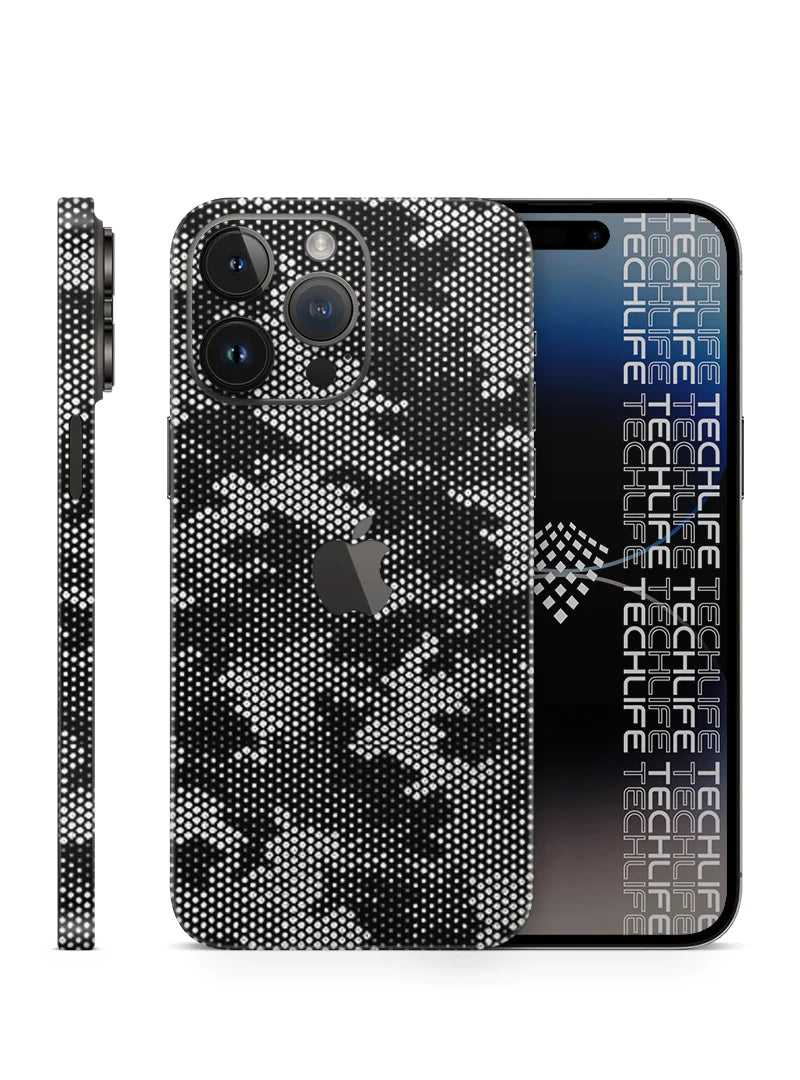 Skin Silver Camuflado Pixel iPhone 15 Pro