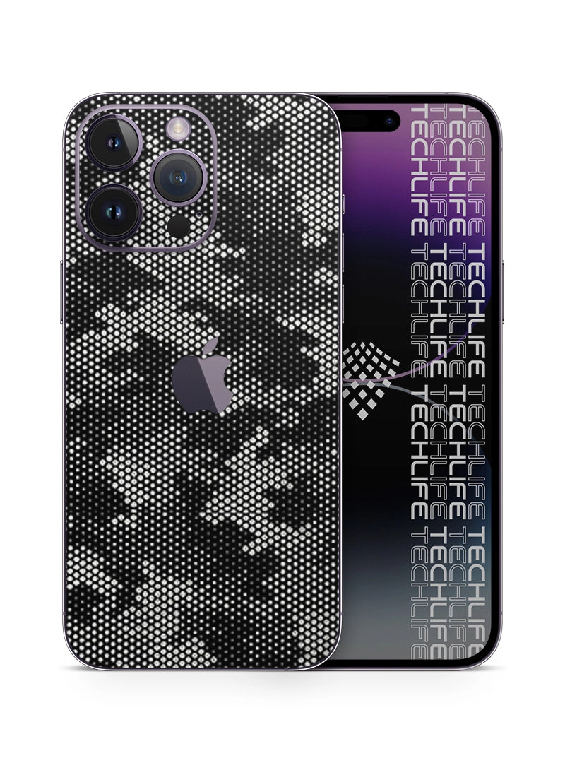 Skin Silver Camuflado Pixel iPhone 14 Pro Max