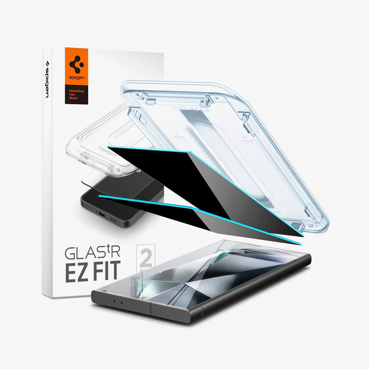 Protector de Pantalla Spigen GLAS.tR EZ Fit | Privacy -  Galaxy S24 Ultra (2pack)