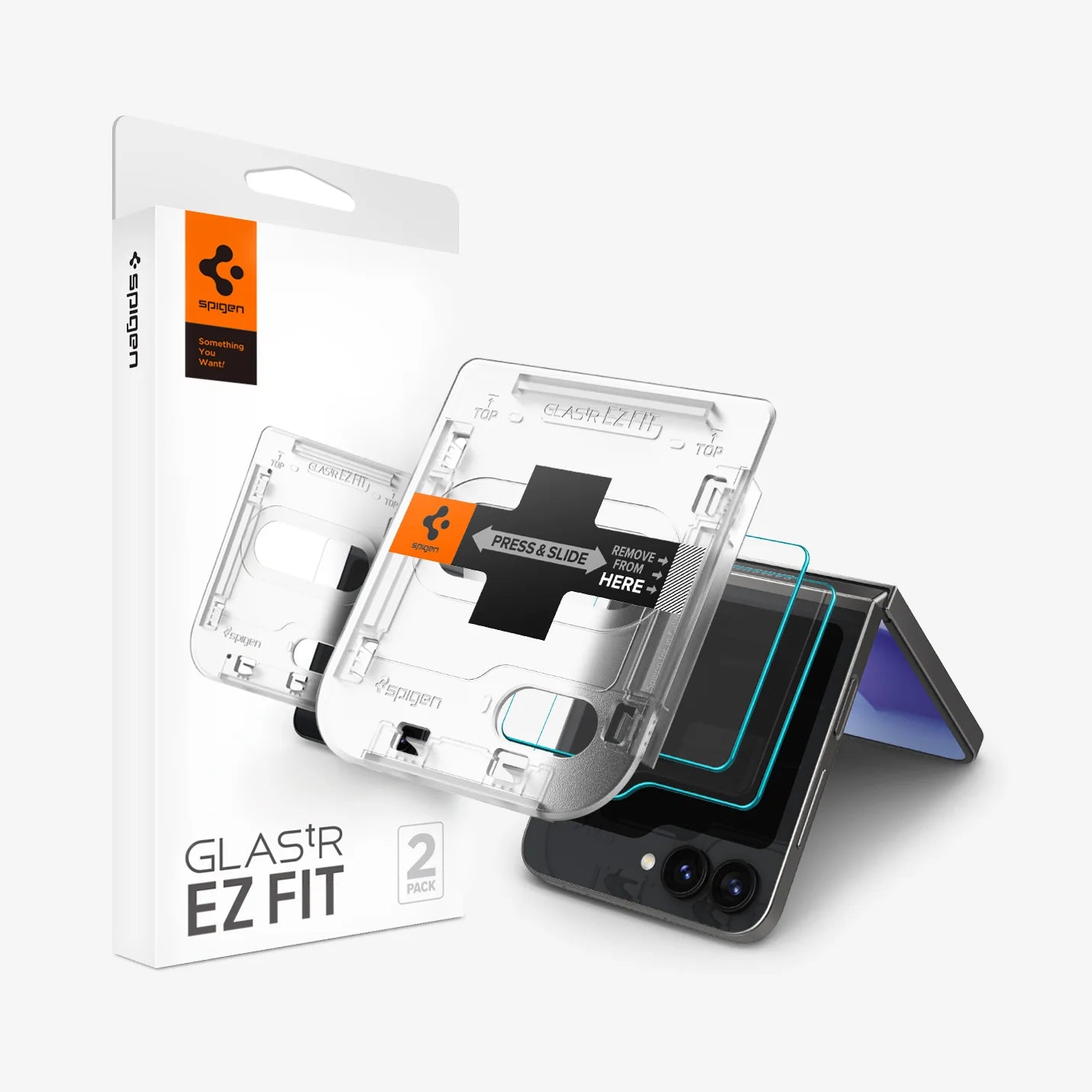 Protector de Pantalla Externa Spigen GLAS.tR EZ Fit - Galaxy Z Flip 6 ( 2pack )