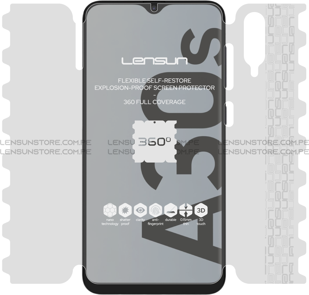 Lensun 360 Selfrestore Protector de Pantalla Completa Samsung Galaxy A30S